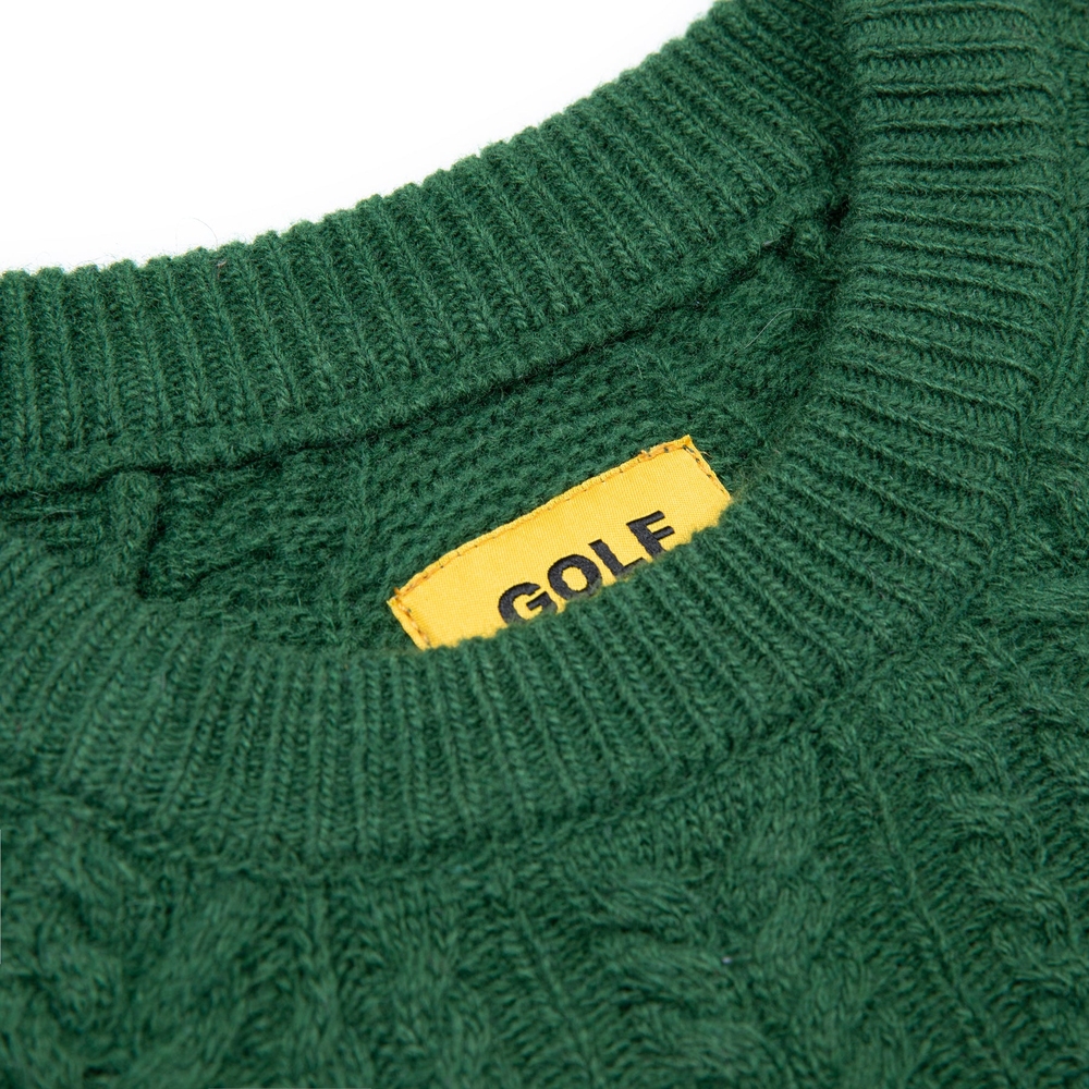 FALCON CABLE KNIT SWEATER Dark Green