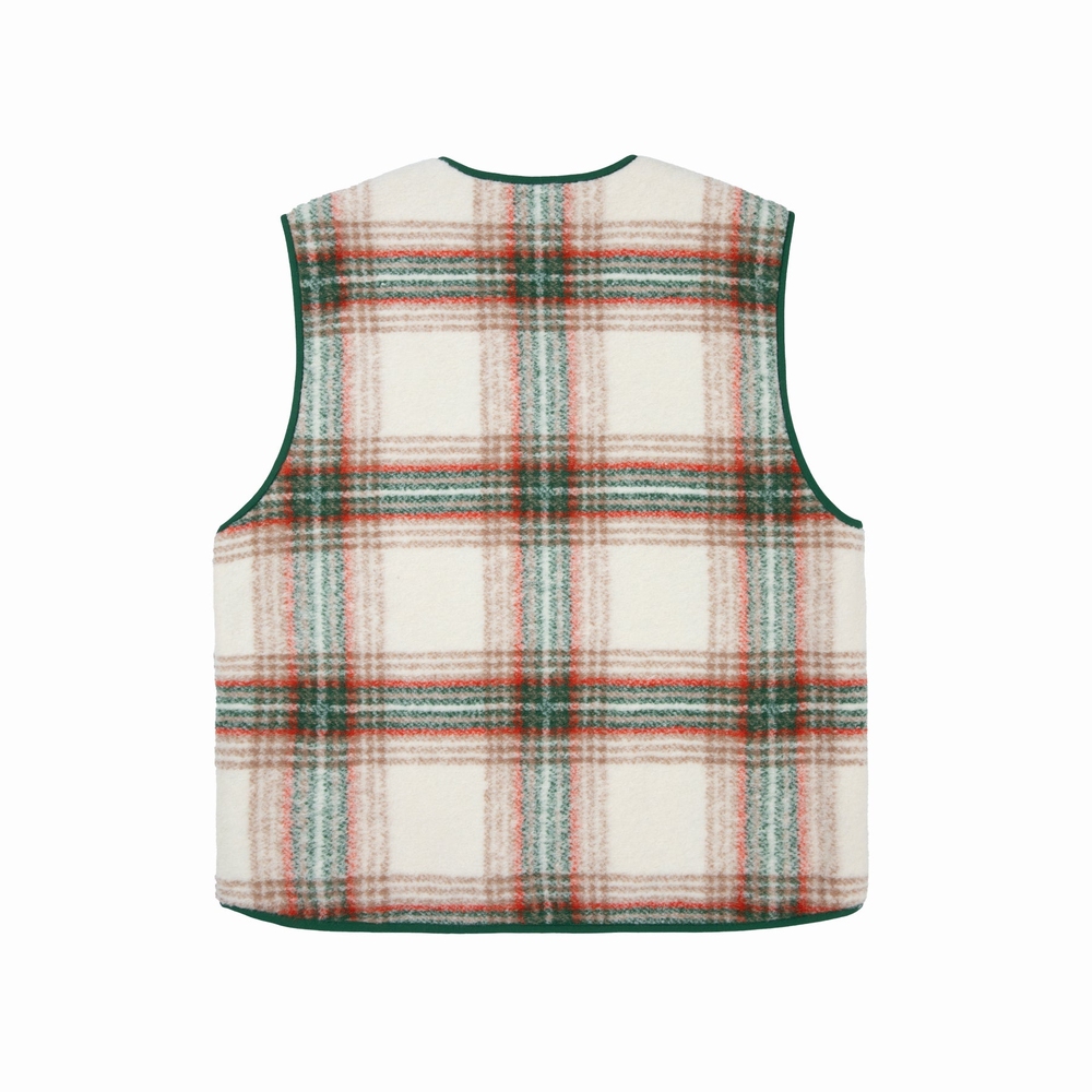 LOGGER PLAID VEST Cream Multi