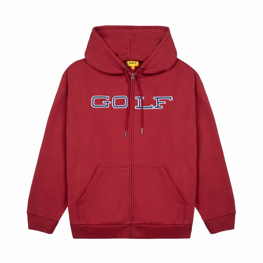 STATE ZIP UP HOODIE Dark Red