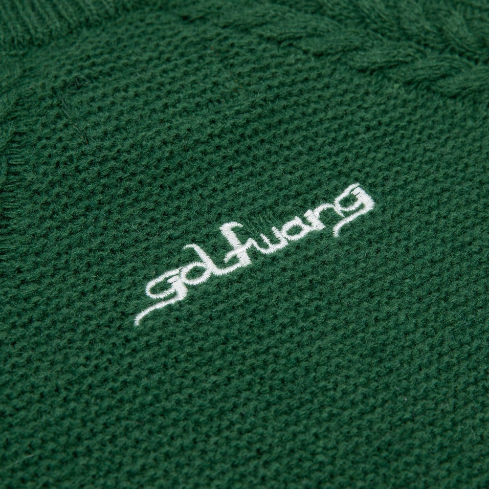 FALCON CABLE KNIT SWEATER Dark Green