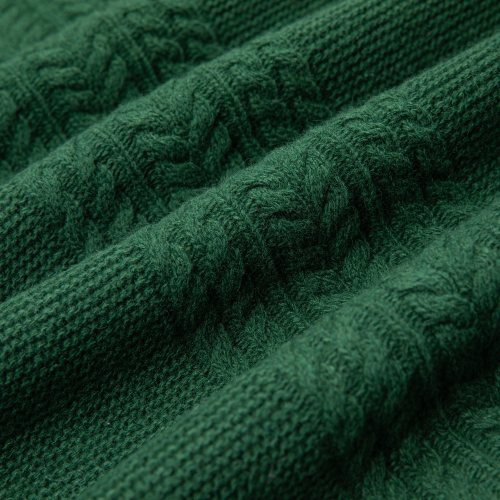 FALCON CABLE KNIT SWEATER Dark Green