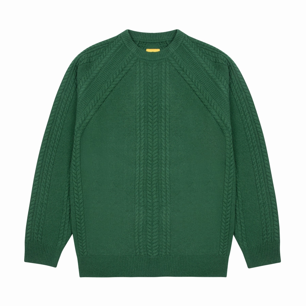 FALCON CABLE KNIT SWEATER Dark Green