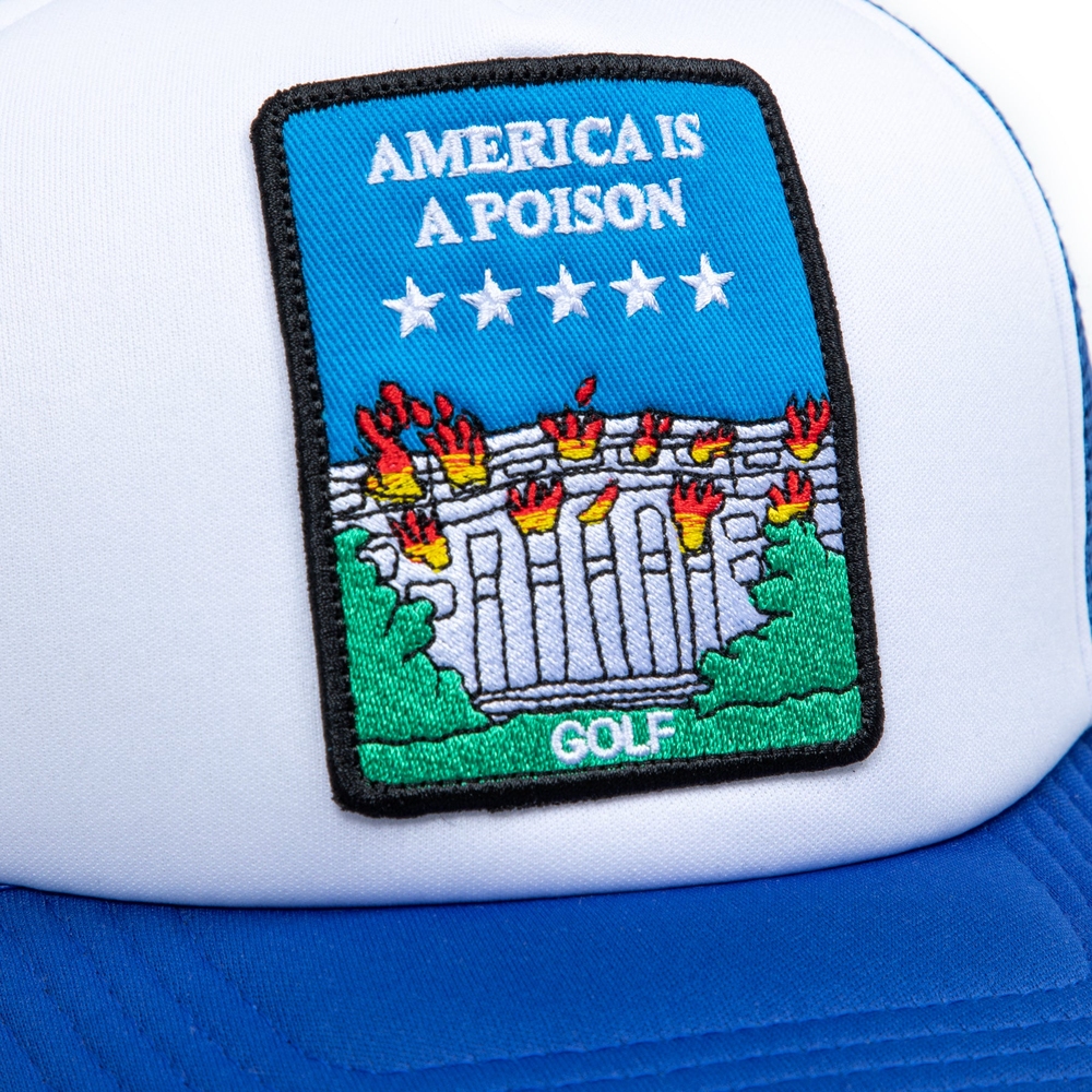 POISON PATCH TRUCKER HAT Royal Blue