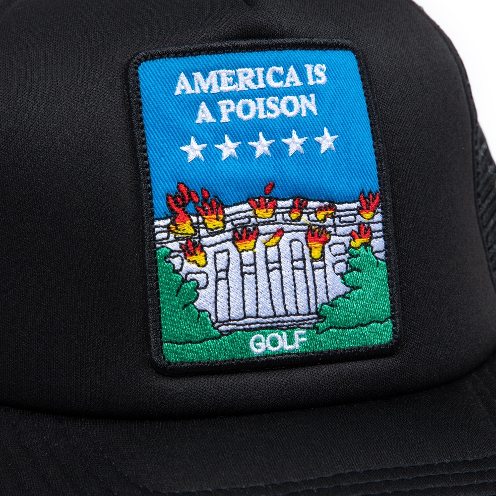 POISON PATCH TRUCKER HAT Black