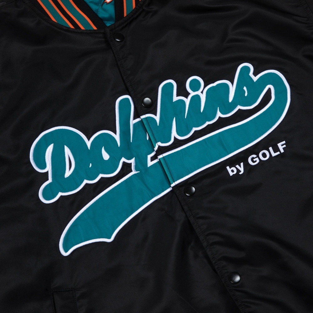 DOLPHINS SATIN BOMBER JACKET Stretch Limo