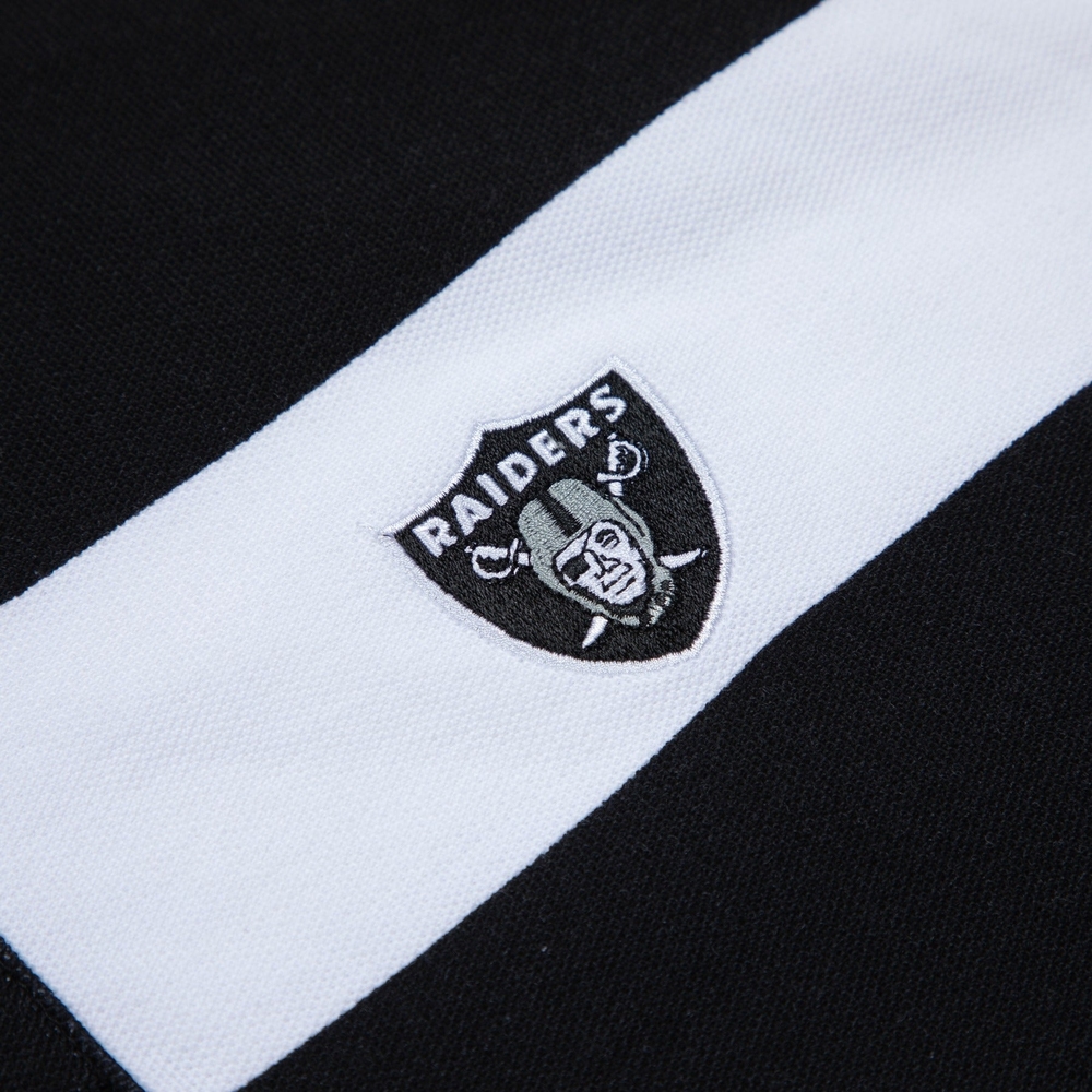 RAIDERS LONG SLEEVE POLO White/Stretch Limo