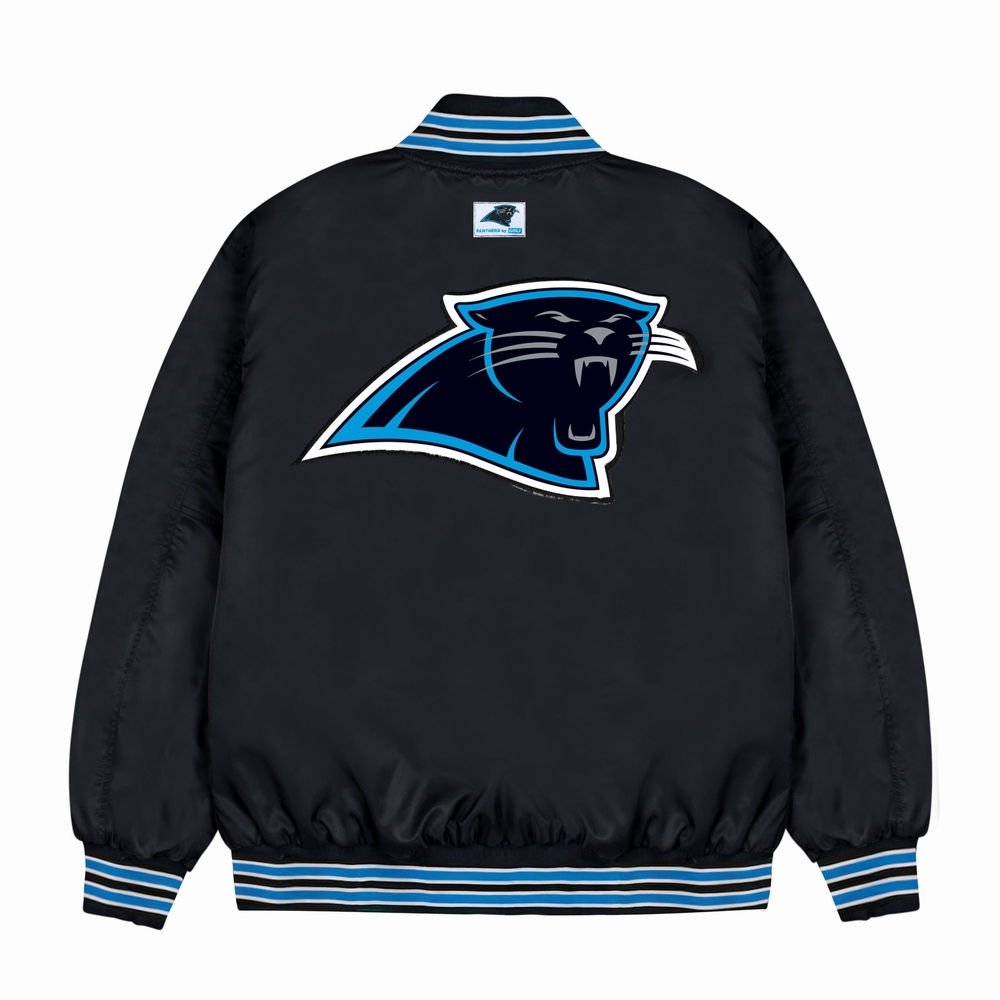 PANTHERS SATIN BOMBER JACKET Stretch Limo