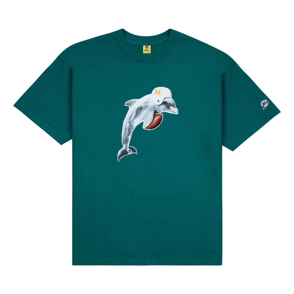 DOLPHINS CUTOUT TEE Teal Green