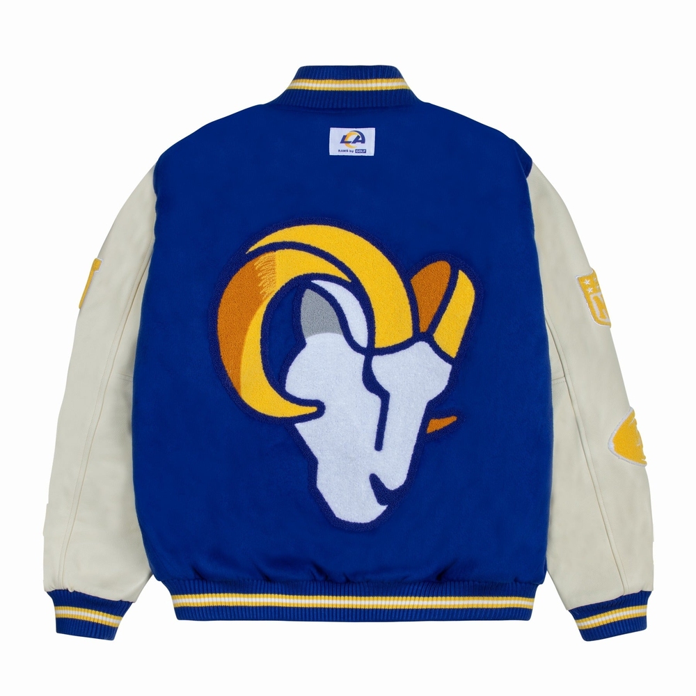 RAMS LETTERMAN JACKET Royal Blue