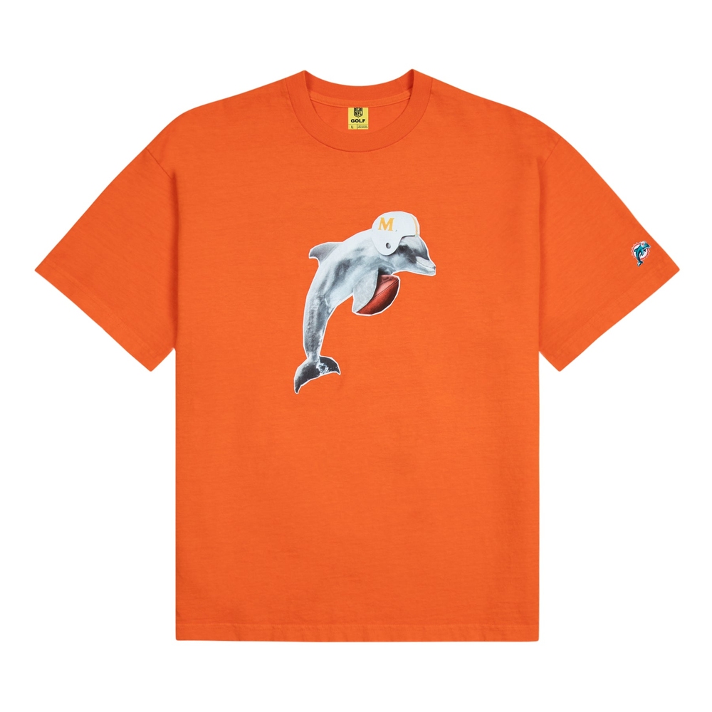 DOLPHINS CUTOUT TEE Red Orange