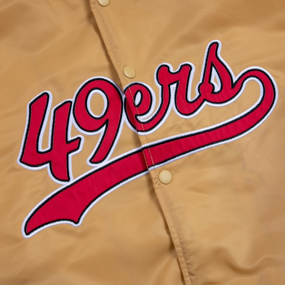 49ERS SATIN BOMBER JACKET Curry