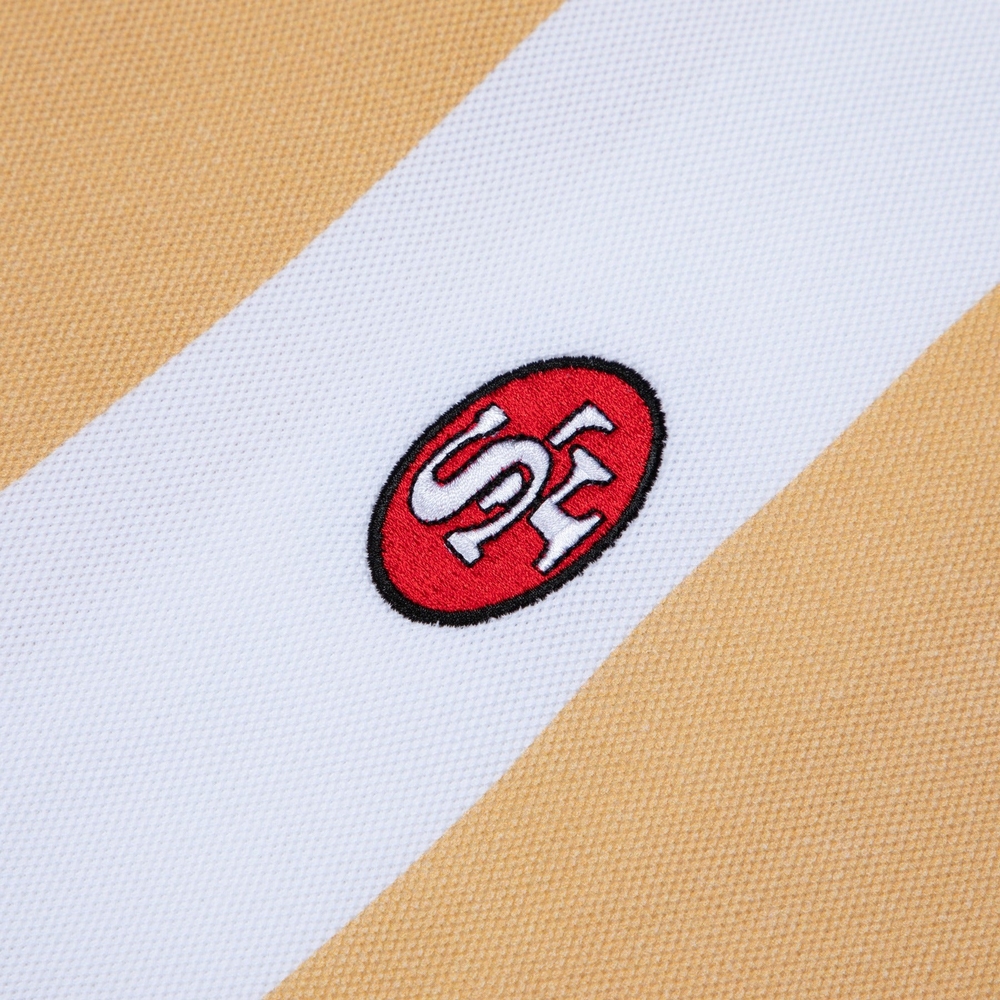 49ERS LONG SLEEVE POLO Bright White/Curry