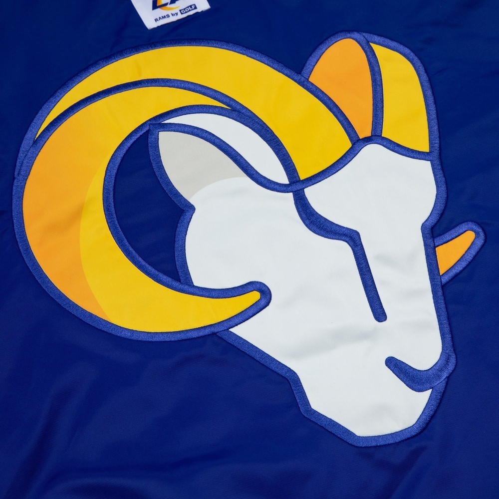 RAMS SATIN BOMBER JACKET Royal Blue