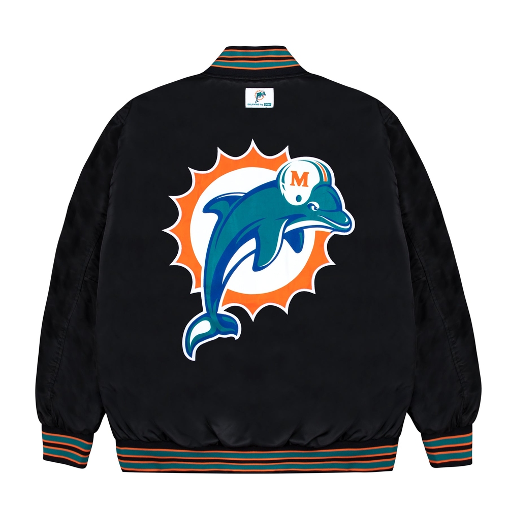 DOLPHINS SATIN BOMBER JACKET Stretch Limo