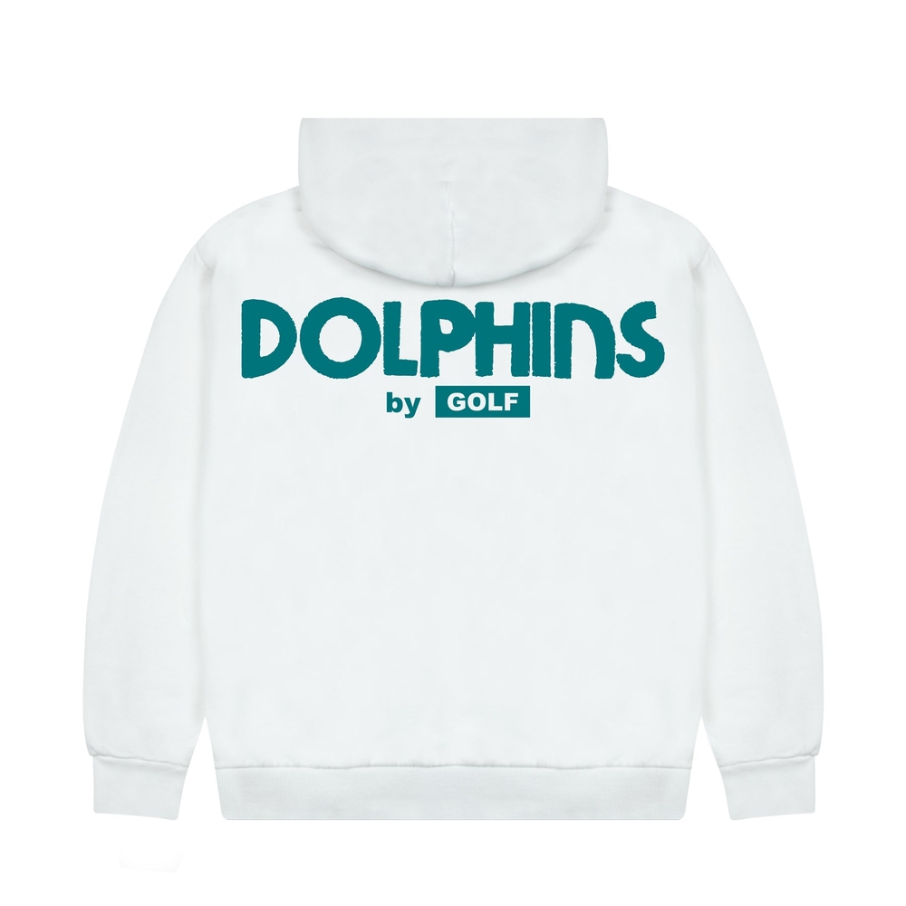 DOLPHINS CUTOUT HOODIE Bright White