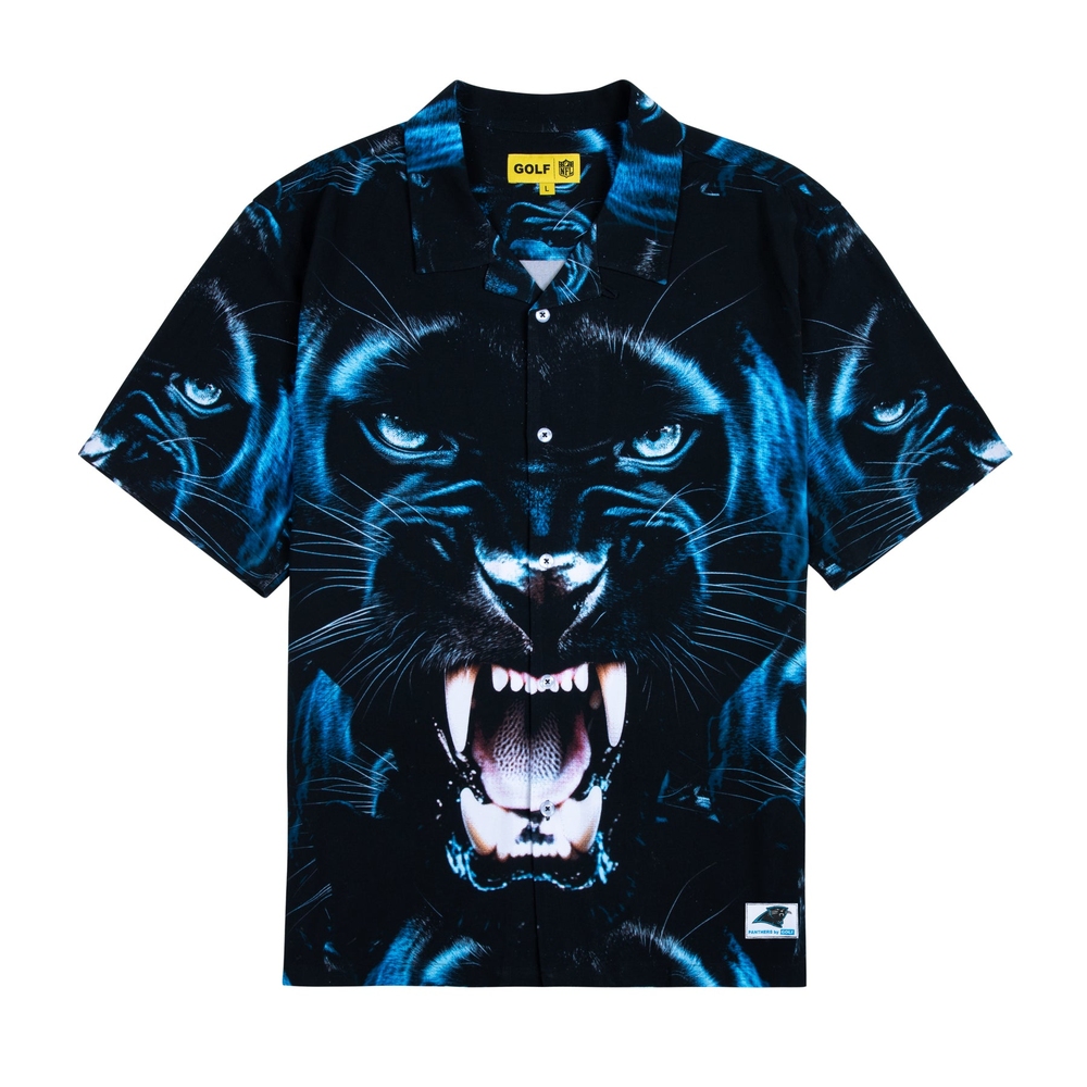 PANTHERS RAYON BUTTON UP Multi