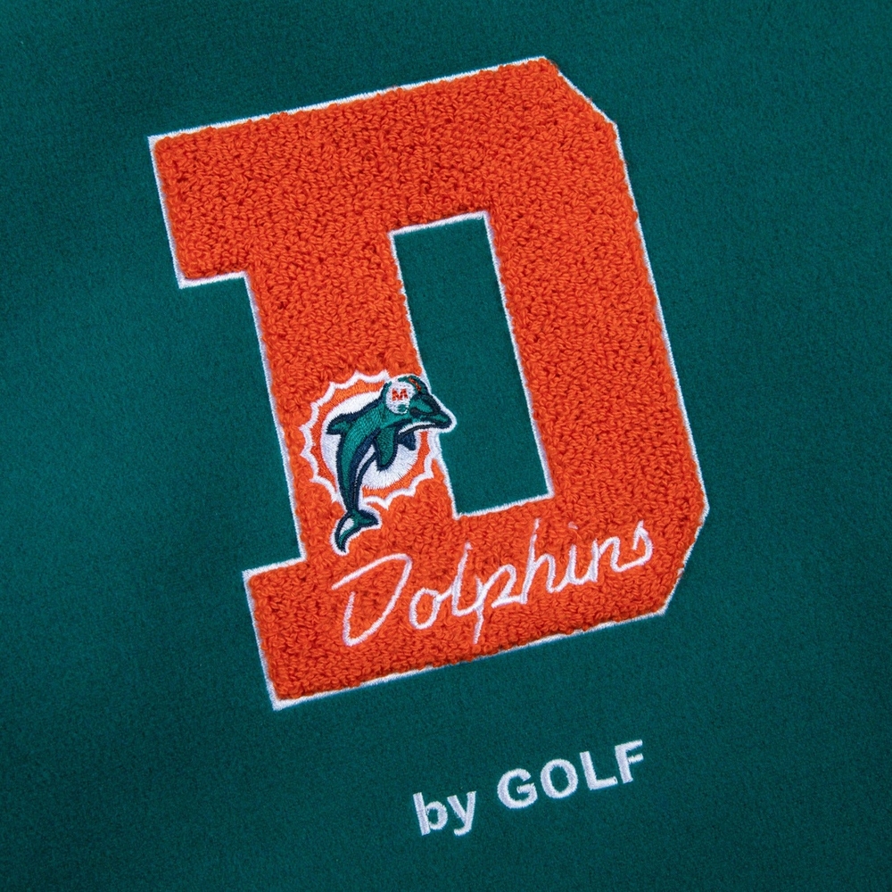 DOLPHINS LETTERMAN JACKET Teal Green