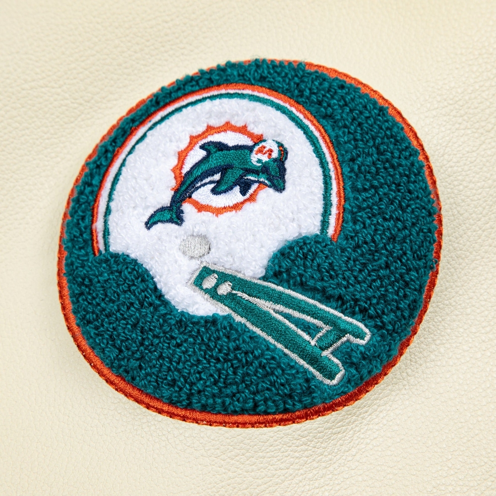 DOLPHINS LETTERMAN JACKET Teal Green