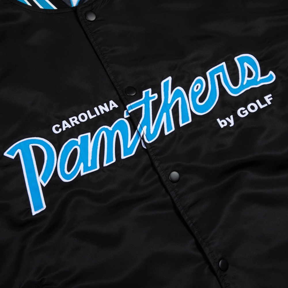 PANTHERS SATIN BOMBER JACKET Stretch Limo