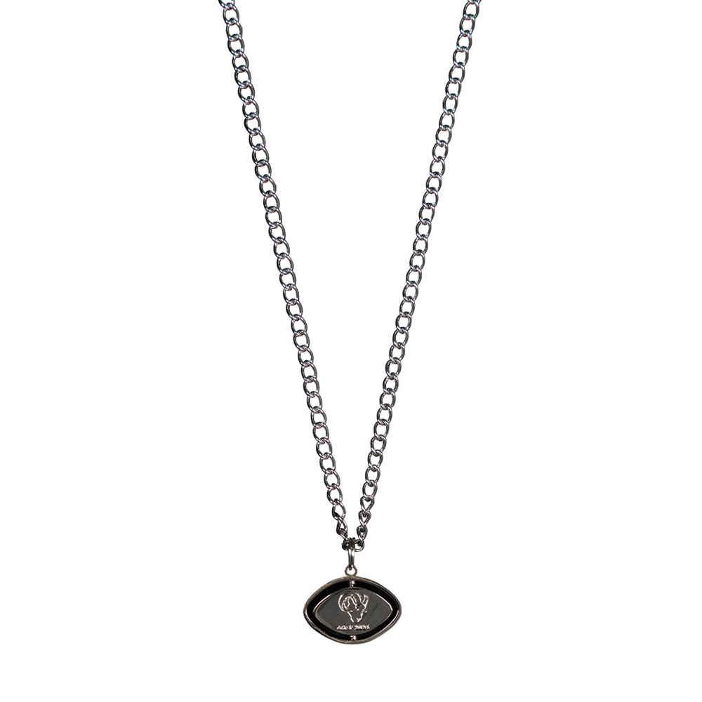 RAMS SPINNING FOOTBALL NECKLACE Silver/Royal Blue