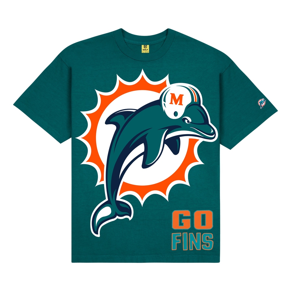 DOLPHINS GO FINS TEE Teal Green