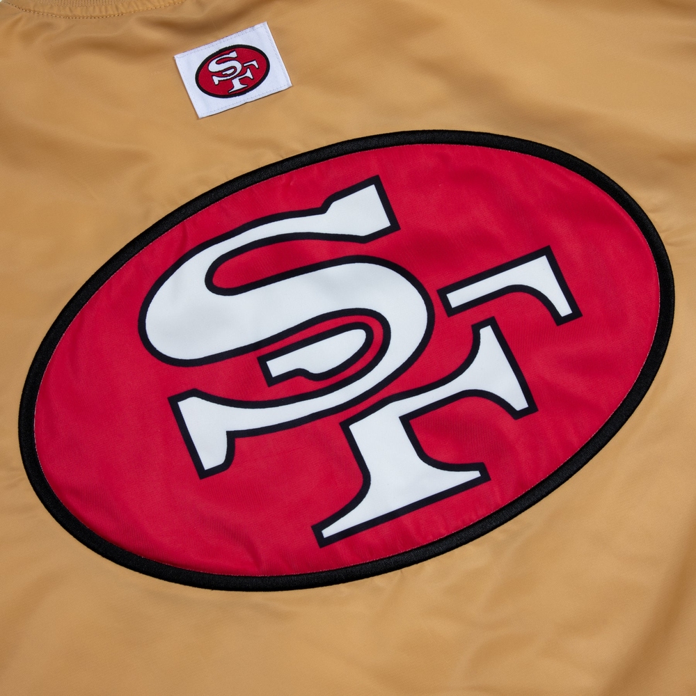 49ERS SATIN BOMBER JACKET Curry