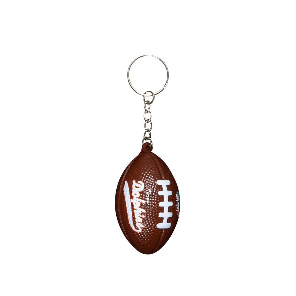 DOLPHINS FOOTBALL KEYCHAIN Silver/Brown