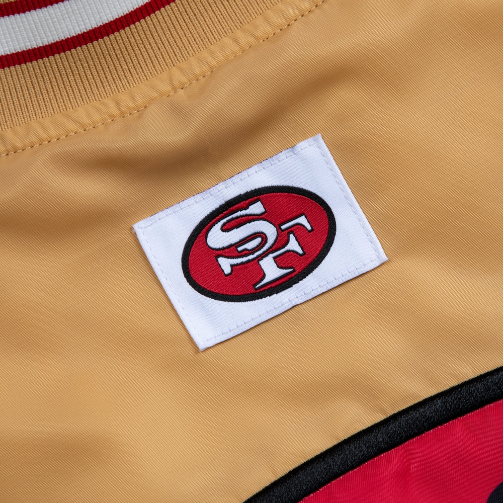 49ERS SATIN BOMBER JACKET Curry