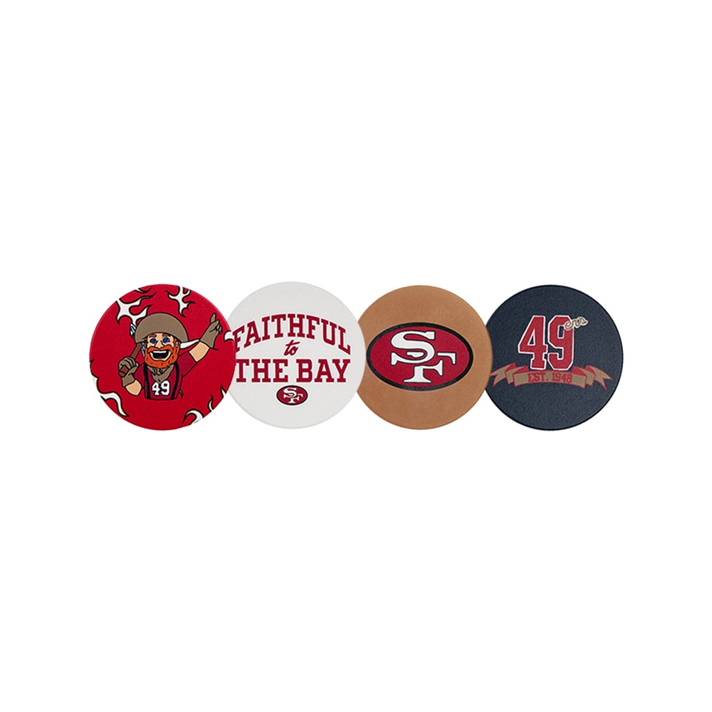 4PK 49ERS COASTERS Multi