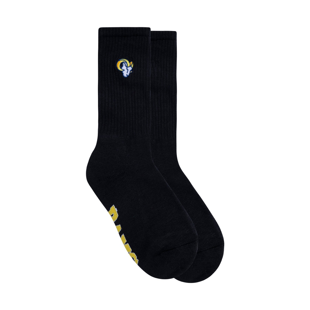 RAMS 3PK SOCKS Royal Blue Flame, Dandelion/Royal Blue, Stretch Limo