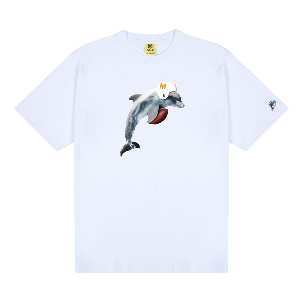 DOLPHINS CUTOUT TEE Bright White