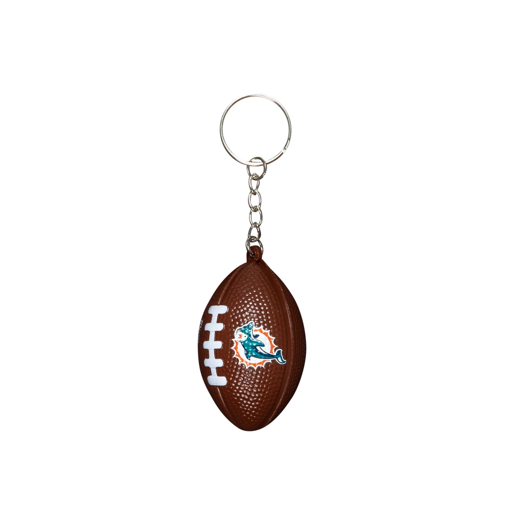 DOLPHINS FOOTBALL KEYCHAIN Silver/Brown