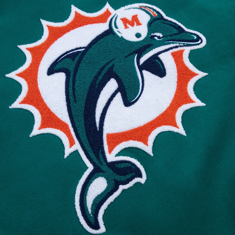 DOLPHINS LETTERMAN JACKET Teal Green