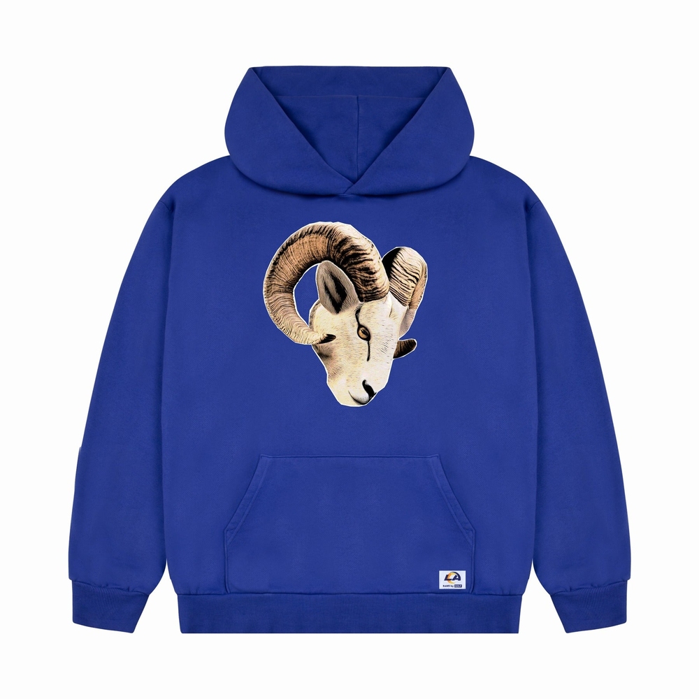 RAMS CUTOUT HOODIE Royal Blue