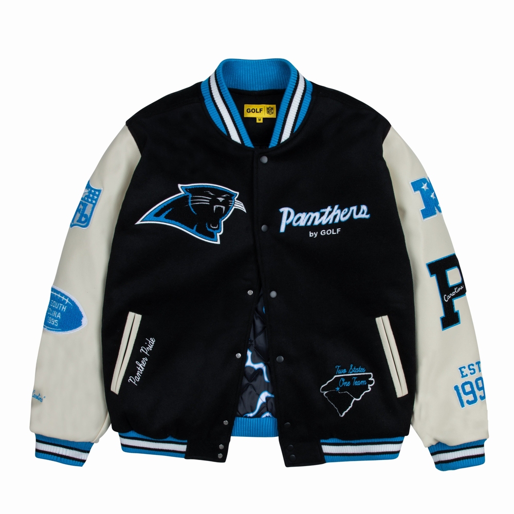 PANTHERS LETTERMAN JACKET Stretch Limo