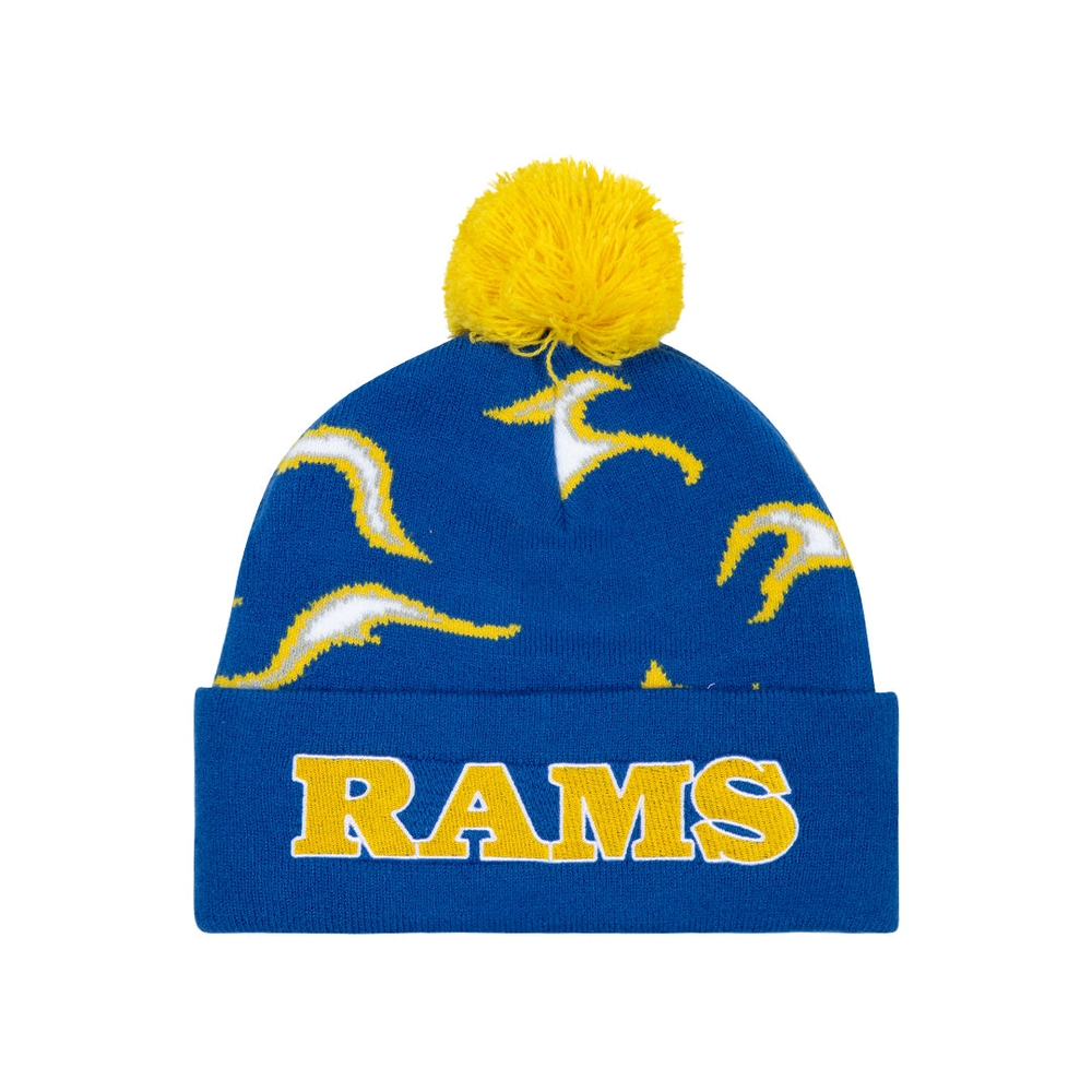 RAMS FLAME BEANIE Royal Blue Flame