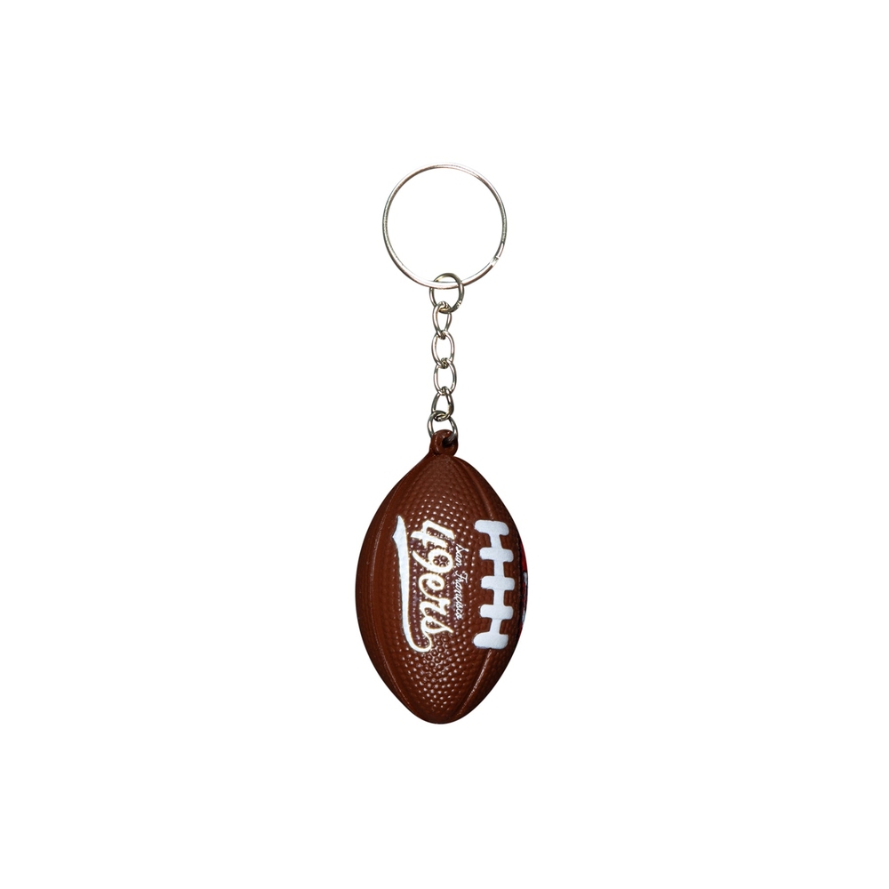 49ERS FOOTBALL KEYCHAIN Silver/Brown