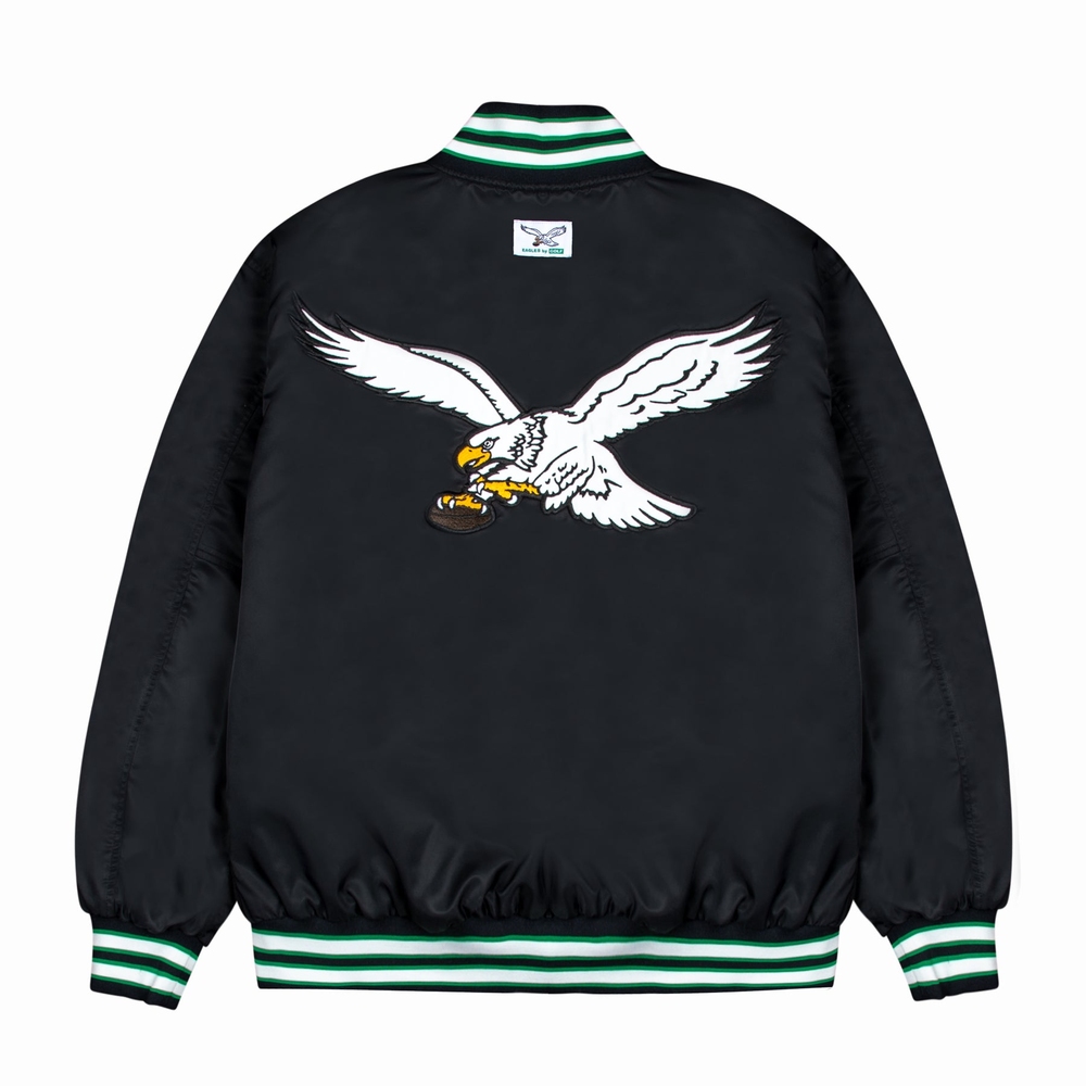 EAGLES SATIN BOMBER JACKET Stretch Limo