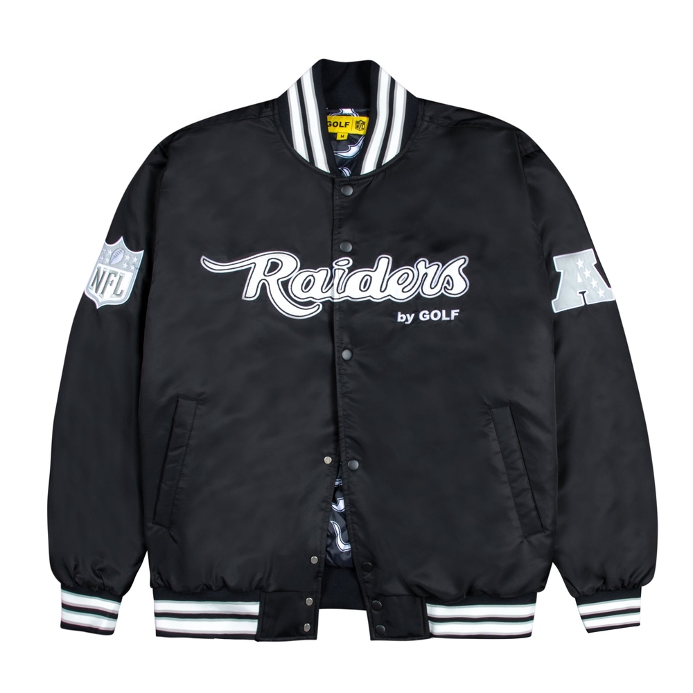 RAIDERS SATIN BOMBER JACKET Stretch Limo