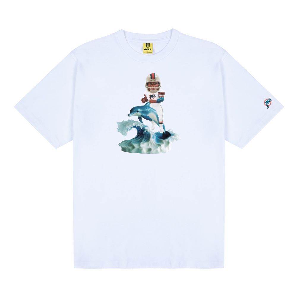 DOLPHINS BOBBLEHEAD TEE Bright White