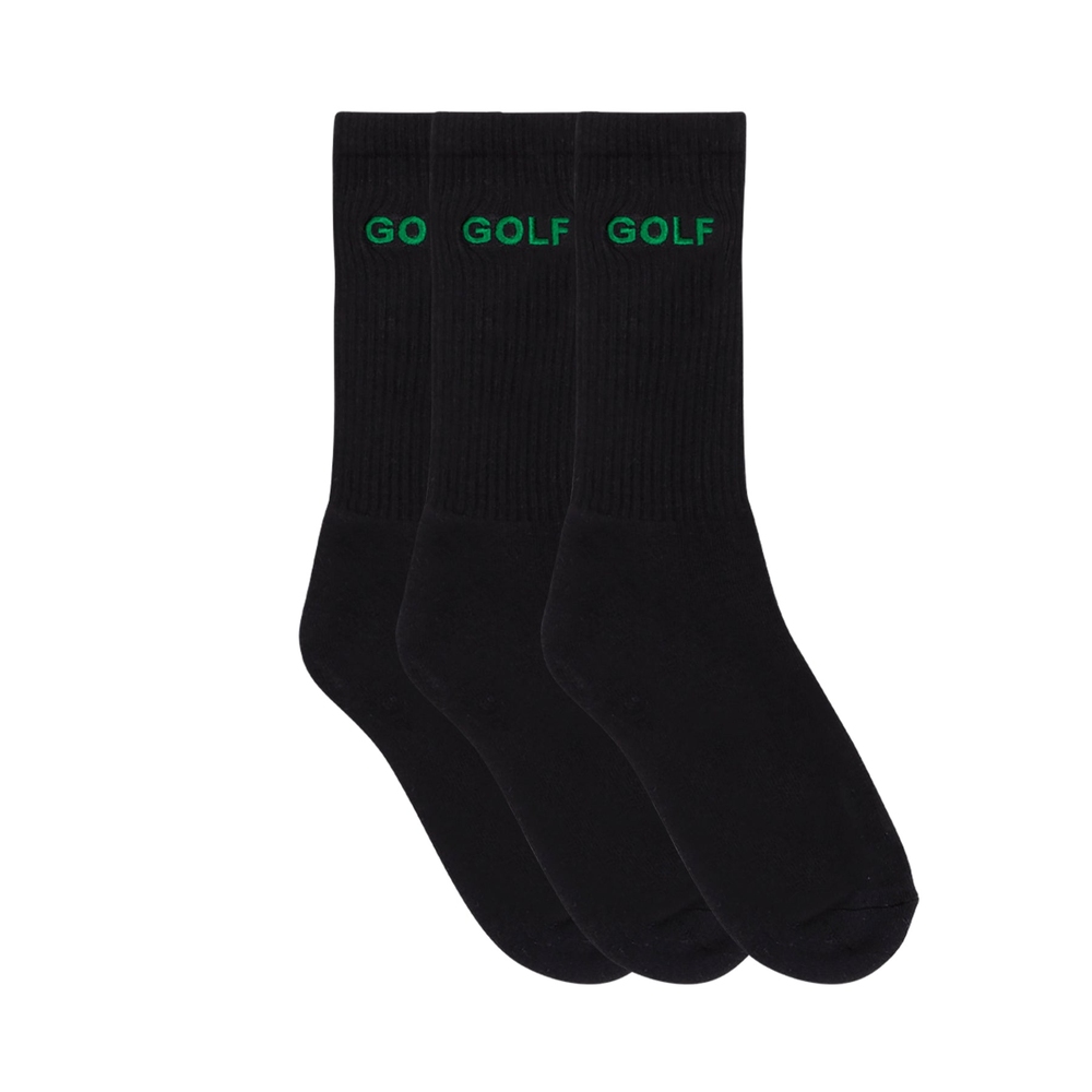 LOGO SOCKS 3PK Black/Gold