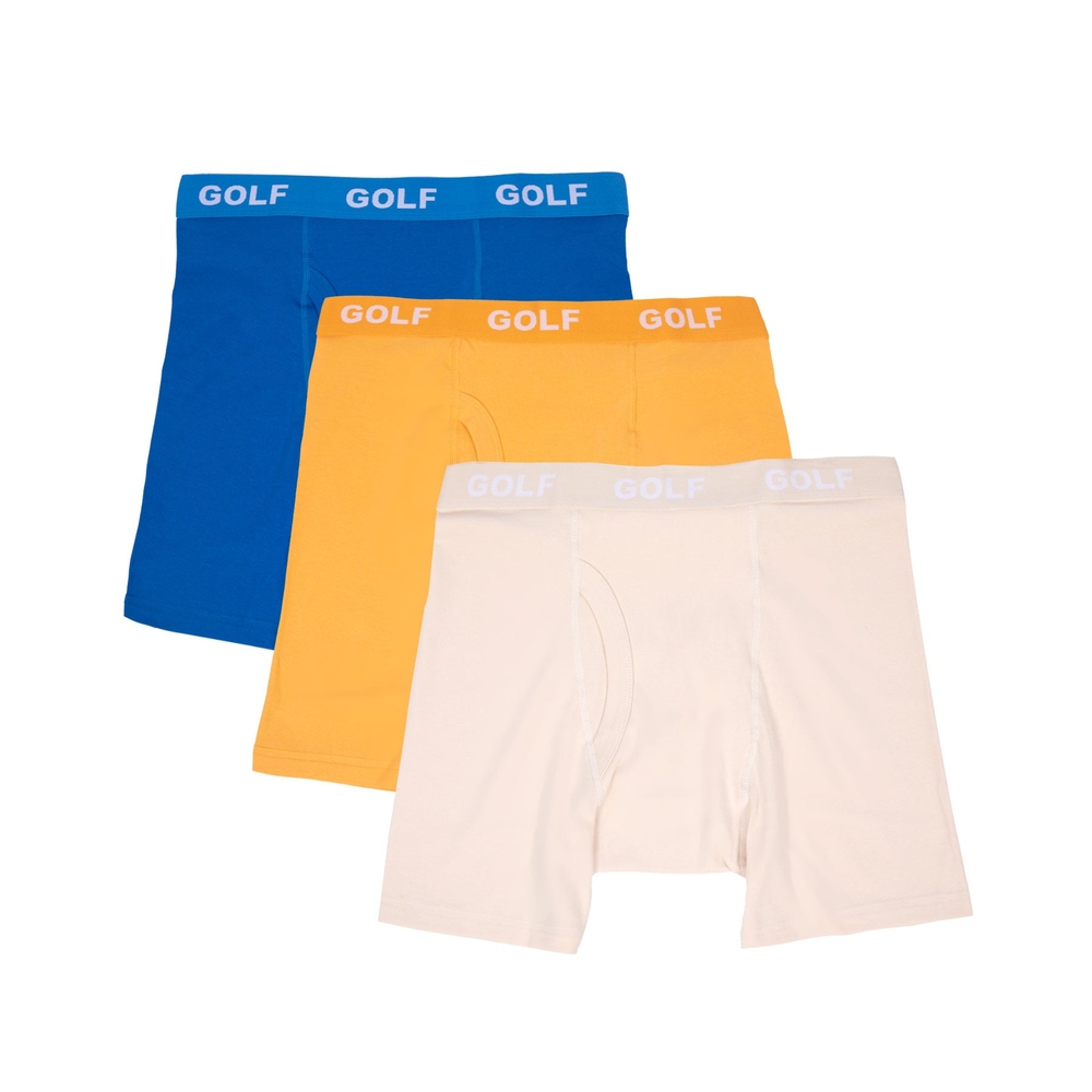 LOGO BOXER BRIEFS 3PK Kumquat/Imperial Blue/Ecru