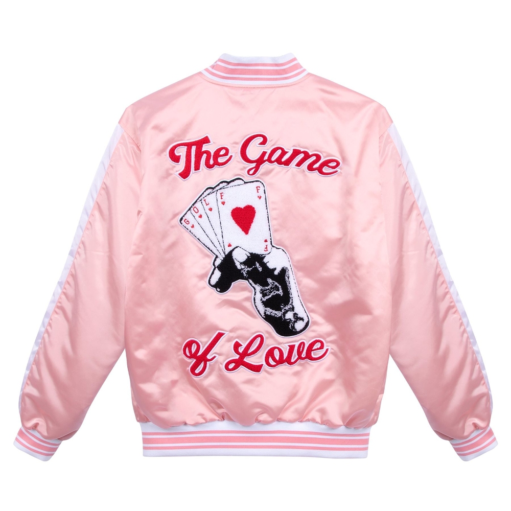 GAME OF LOVE SATIN JACKET Almond Blossom