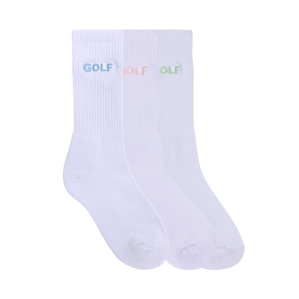 LOGO SOCKS 3PK White/GPB