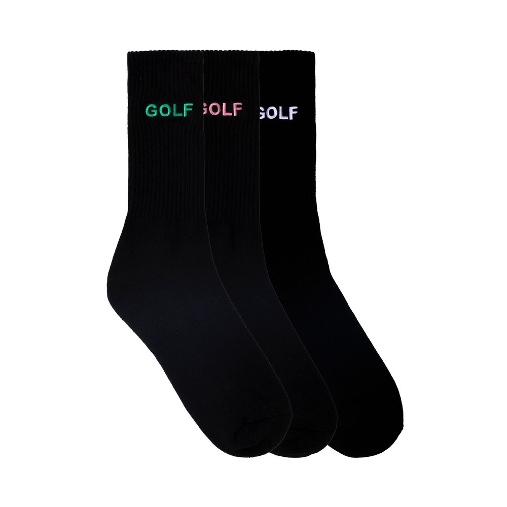 LOGO SOCKS 3PK Black/PNG