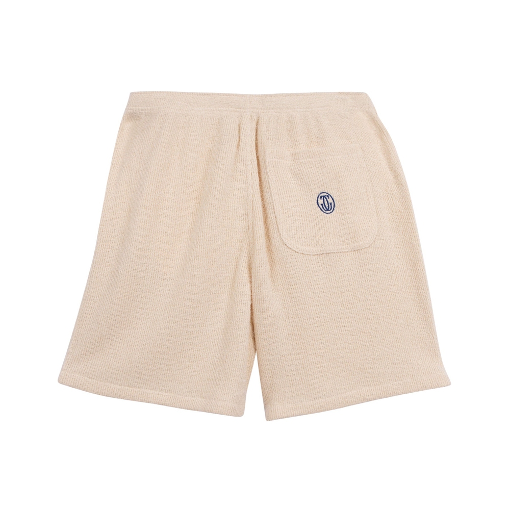 GRAND LOGO HAIRY KNIT SHORT Natural