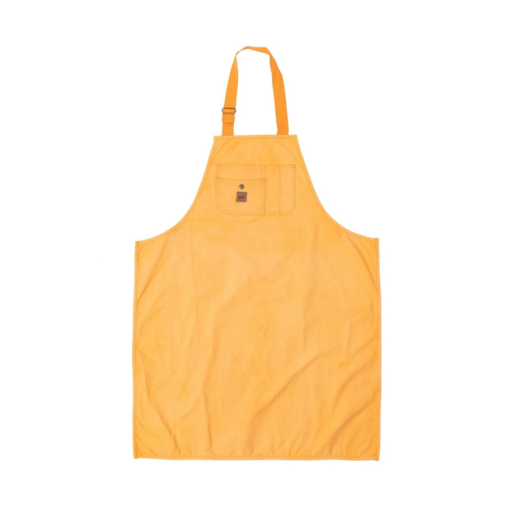 WASHED CANVAS APRON Kumquat