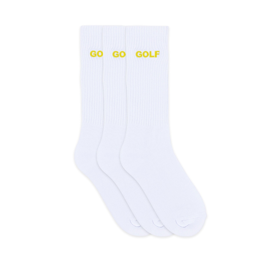 LOGO SOCKS 3PK White/Gold