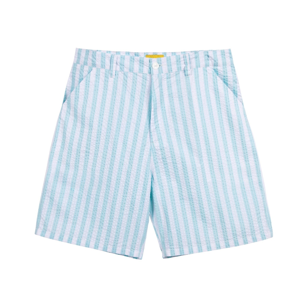 WIDE SEERSUCKER CARPENTER SHORT Blue/White