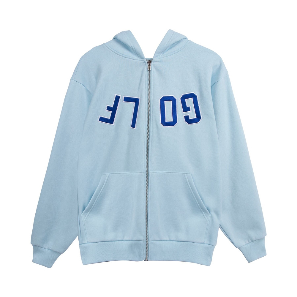 COLLEGE ZIP HOODIE Light Blue